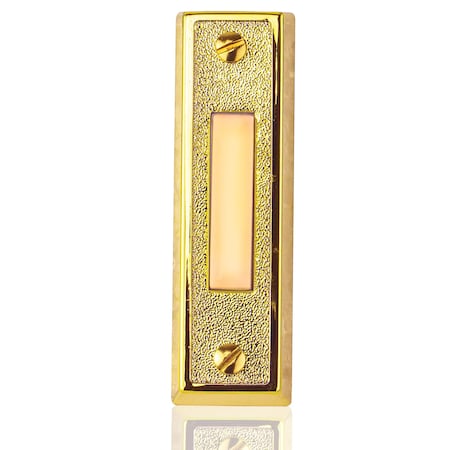 Newhouse Hardware Lighted Door Chime Push Button, Brass BT2BL